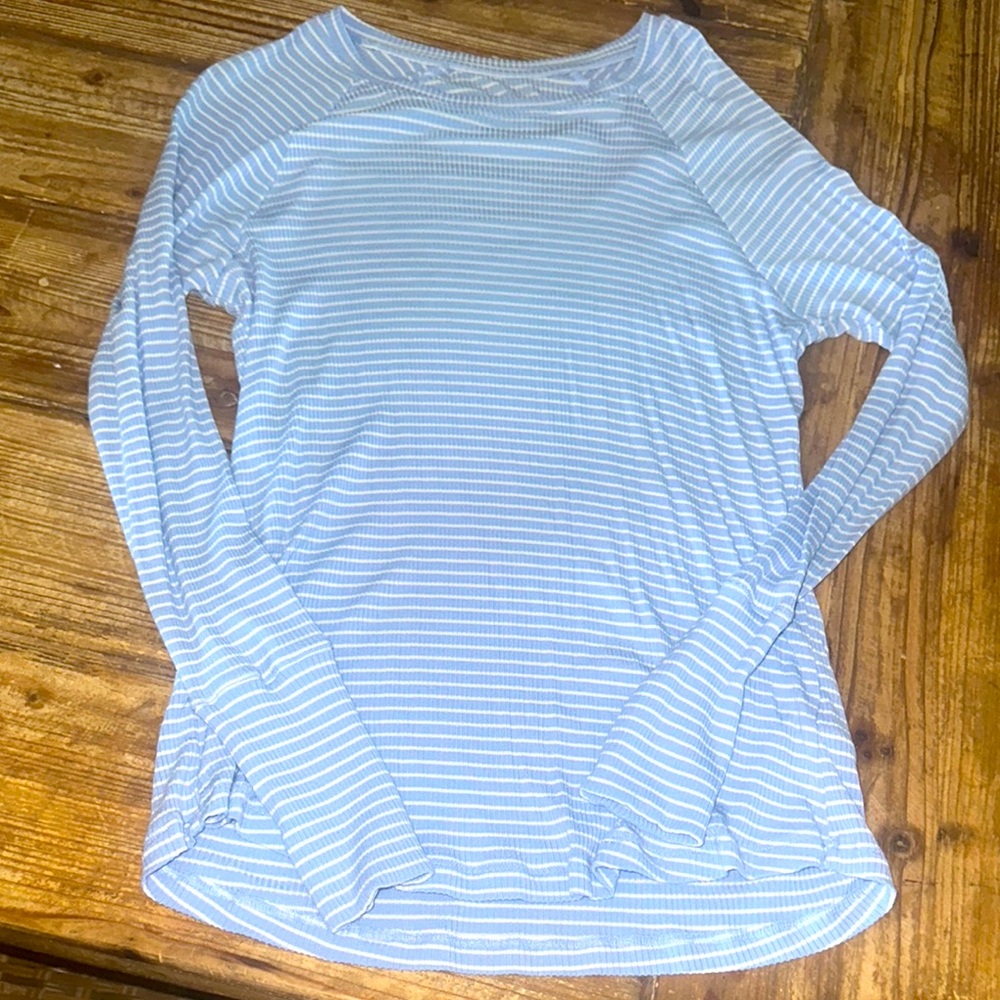 Aerie Blue Striped Women's Top
